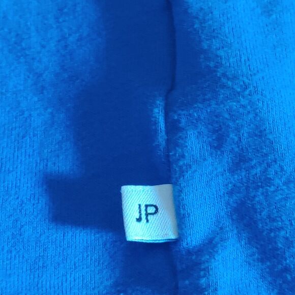 James Perse Polo Shirt Mens XL Size 4 Blue Short Sleeve Soft Sueded, Made in USA - Picture 3 of 9